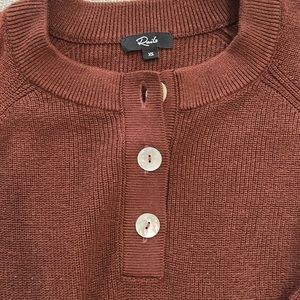 Rails Piper Womans Henley Sweater Top in Russet Size XS